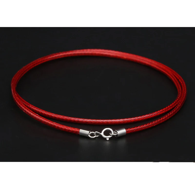 925 silver Black Leather Choker Cord 3