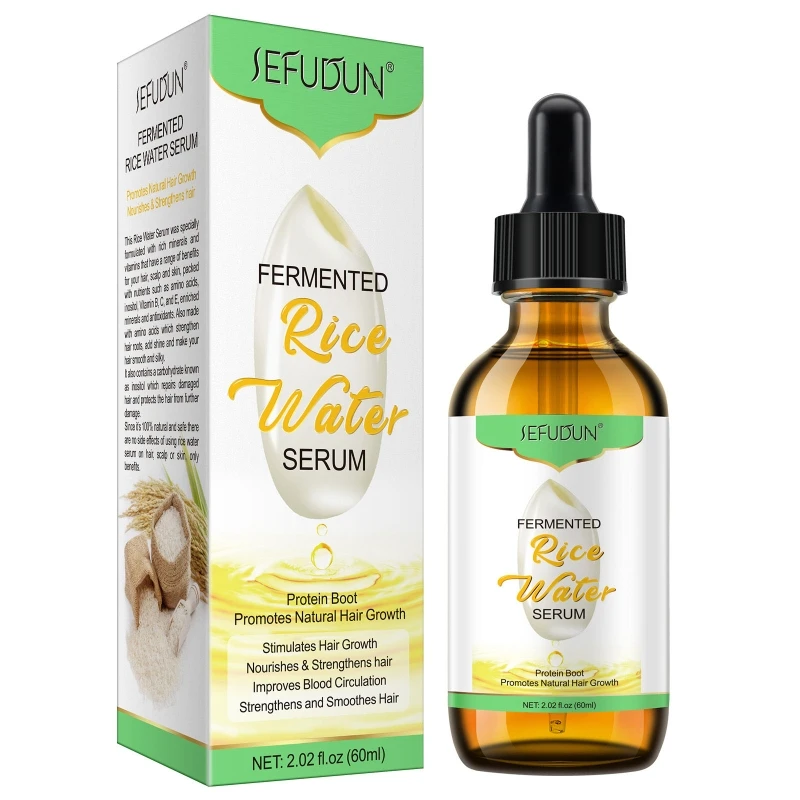 

Сыворотка с рисовой водой, масло для сухих поврежденных волос и увлажняющий крем для роста с витаминами и минералами,