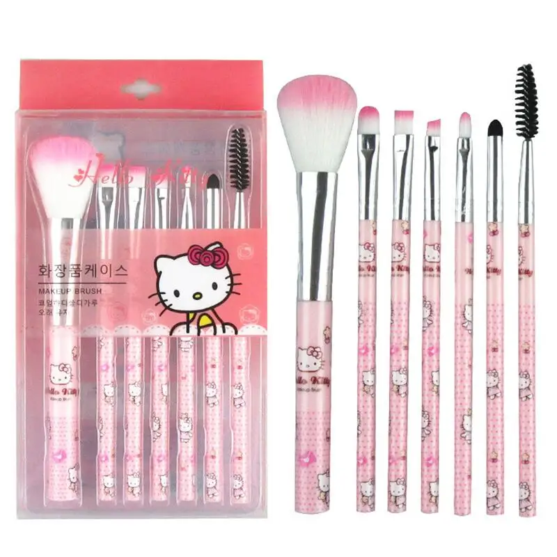 

Sanrio Hello Kitty Makeup Brush Set Anime Fashion Jewelry Blush Eyebrow Lip Eyeshadow Brush Beauty Tools Girls Holiday Gifts