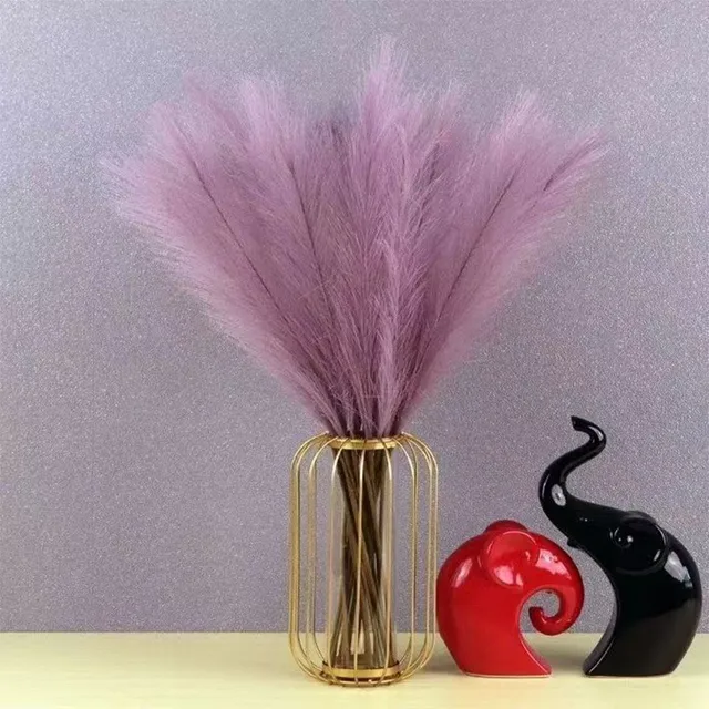 10PCS Artificial Pompous Grass Pompass Branches Fake Fluffy Stems Plants Vase Filler for Home Boho Decor Flower Arrangement 3
