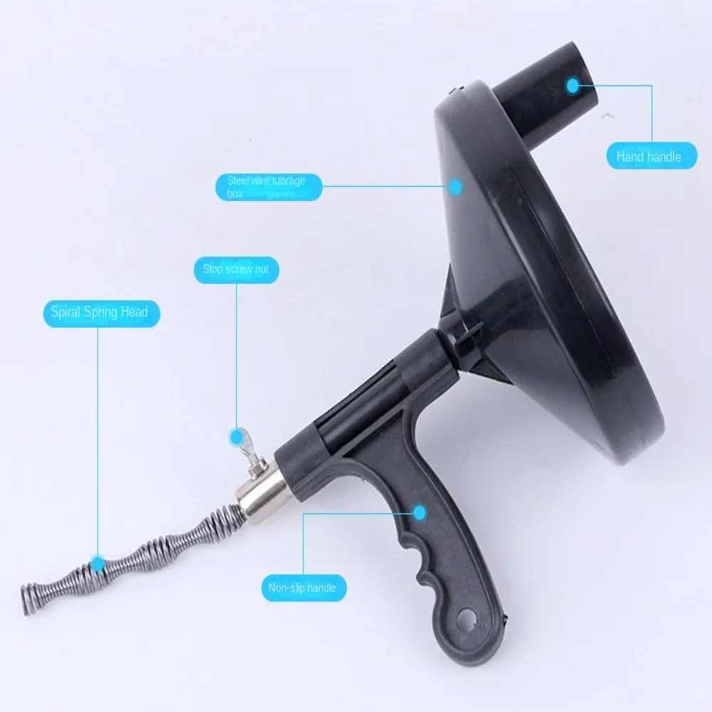 3m-4m-5m-7m-Long-Drain-Unblocker-Cleaning-Tool-Plunger-Cleaner-Sewer-Brush-Drain-Auger-Sink.jpg 3M 4M 5M 7 M Hosszú Lefolyó -Oldóblokk Tisztító Szerszám Dugattyú Szennyvízcsatorna -Kefe Csiga Mosogató Kotró Csatorna Kotrógép - Image 4
