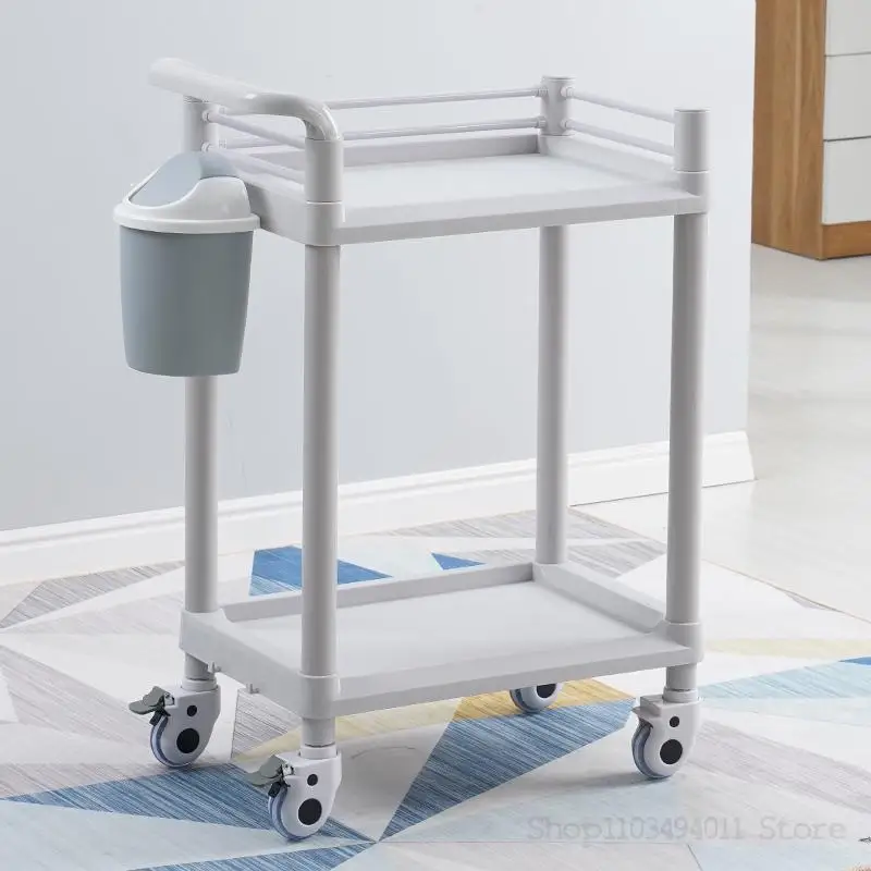 Beauty Salon Trolley Mobile Three-layer Drawer Clinic Dental Tool Trolley Skin Management Instrument Beauty Cart
