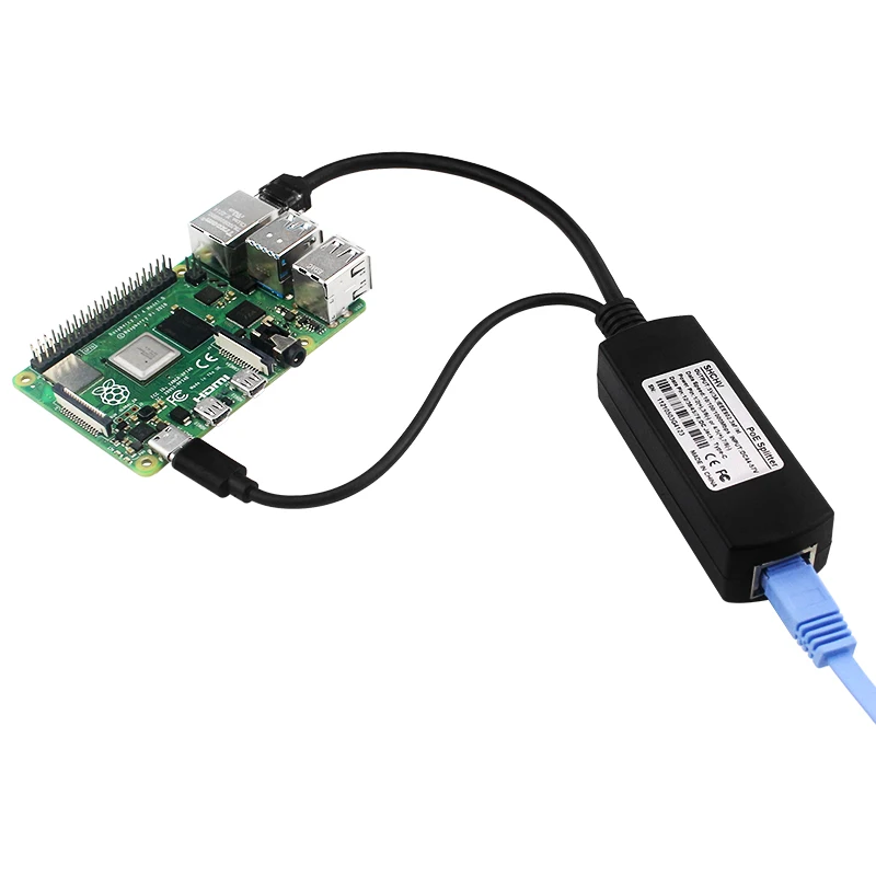 Raspberry Pi 4 PoE Splitter 10/100/1000Mbps 5V 3A Type C Connector USB Type C Po