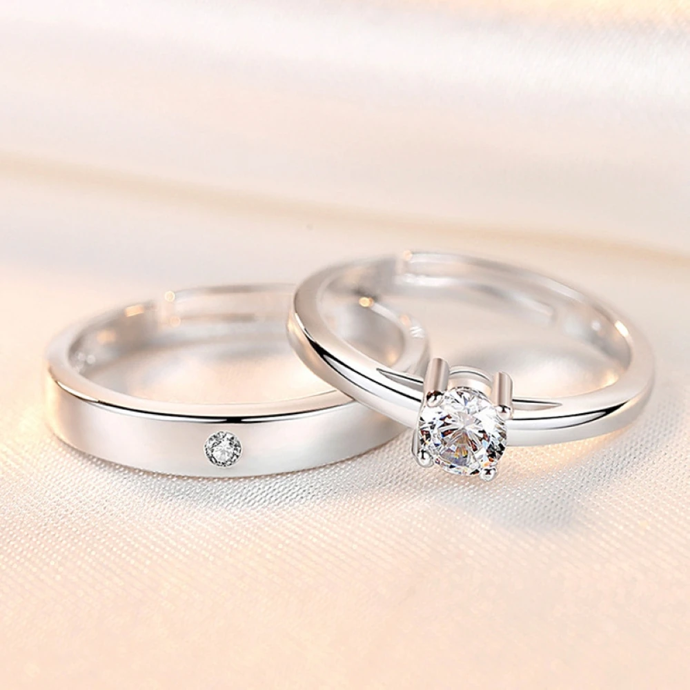 Sun Moon 925 Sterling Silver Couple Rings | Promise Ring Set | Avijewelry | Couple  rings, Metal stamping, Sterling silver