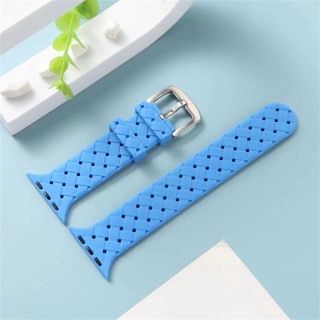 Texture Silicone Band For Apple Watch Band 7 6 SE 5 4 41mm 45mm 44mm 40mm Bracelet iWatch 3 2 1 Watchband 38mm 42mm Strap