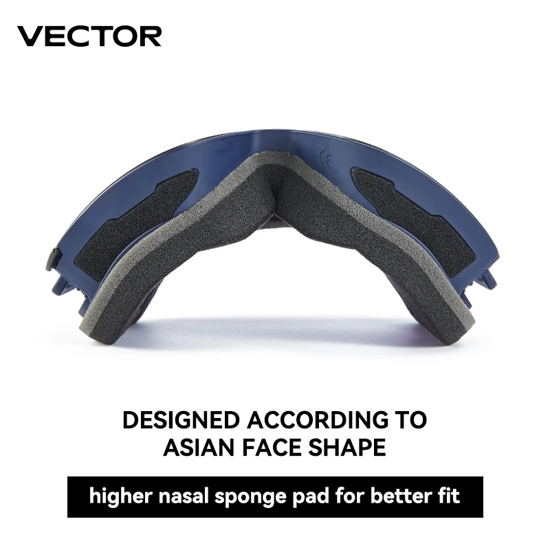 VECTOR-Gafas de esquí cilíndricas para hombre y mujer, lentes de doble capa, antivaho, absorción magnética, UV400, para Snowboard, poc