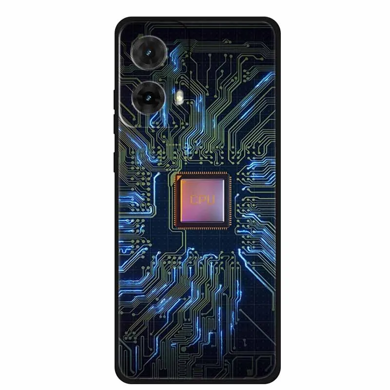Colorful Painted Cat TPU Soft Silicone Phone Back Cover - Cute Design