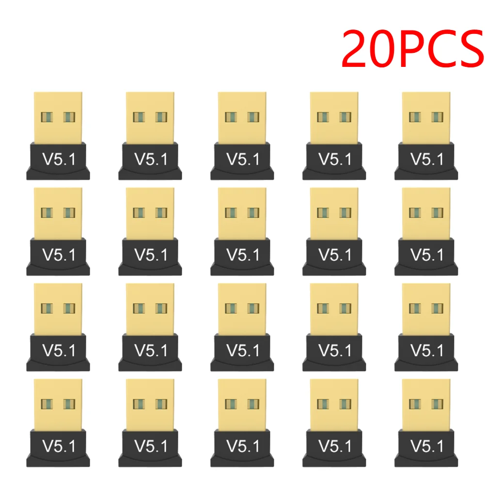 thumbnail image 1 of 5-50PCS Adaptador USB Bluetooth 5.1 Dongle USB Transmisor manos libres inalámbrico Receptor de audio para computadora PC Laptop, 1 of 5