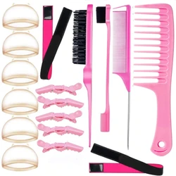 Ultimate Hair Styling Kit: Elastic Bands, Lace Front Tools, and Edge Perfecting Accessories (Band set - 17pc)