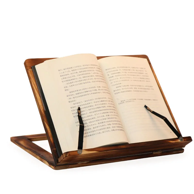 Easy Reading Folding Wooden Pine Frame Reading Bookshelf Book Bracket Tablet PC Support Stand Table Magazine Holder