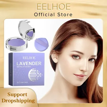 Pressed Face Powder Matte Oil Control Waterproof Brightening Makeup Setting Powder Foundation Full Coverage Makeup Concealer 10g