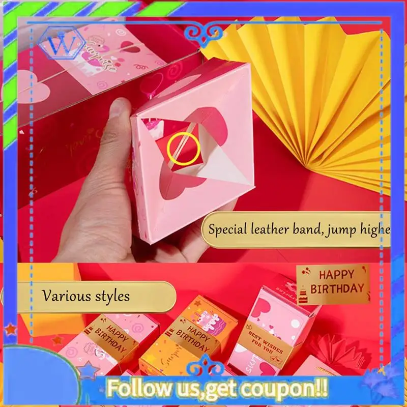 Exploding Gift Box Money Up Surprise Birthday Prank Box Money Roll Gift For Cash Durable C