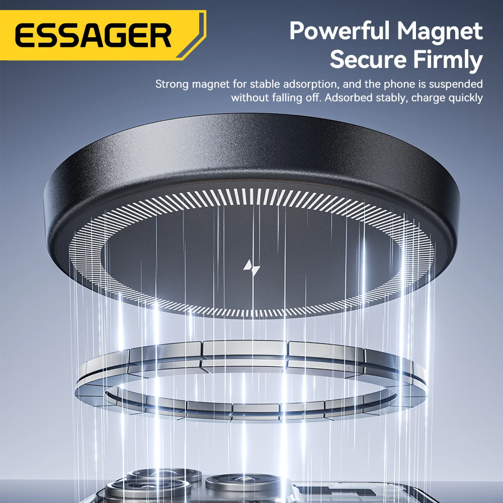 Essager 4 in 1 Magnetic Wireless Charger Stand for iPhone 16 15 14 13 12 Apple Watch 9 8 Airpods Pro 15W Fast Charging Station