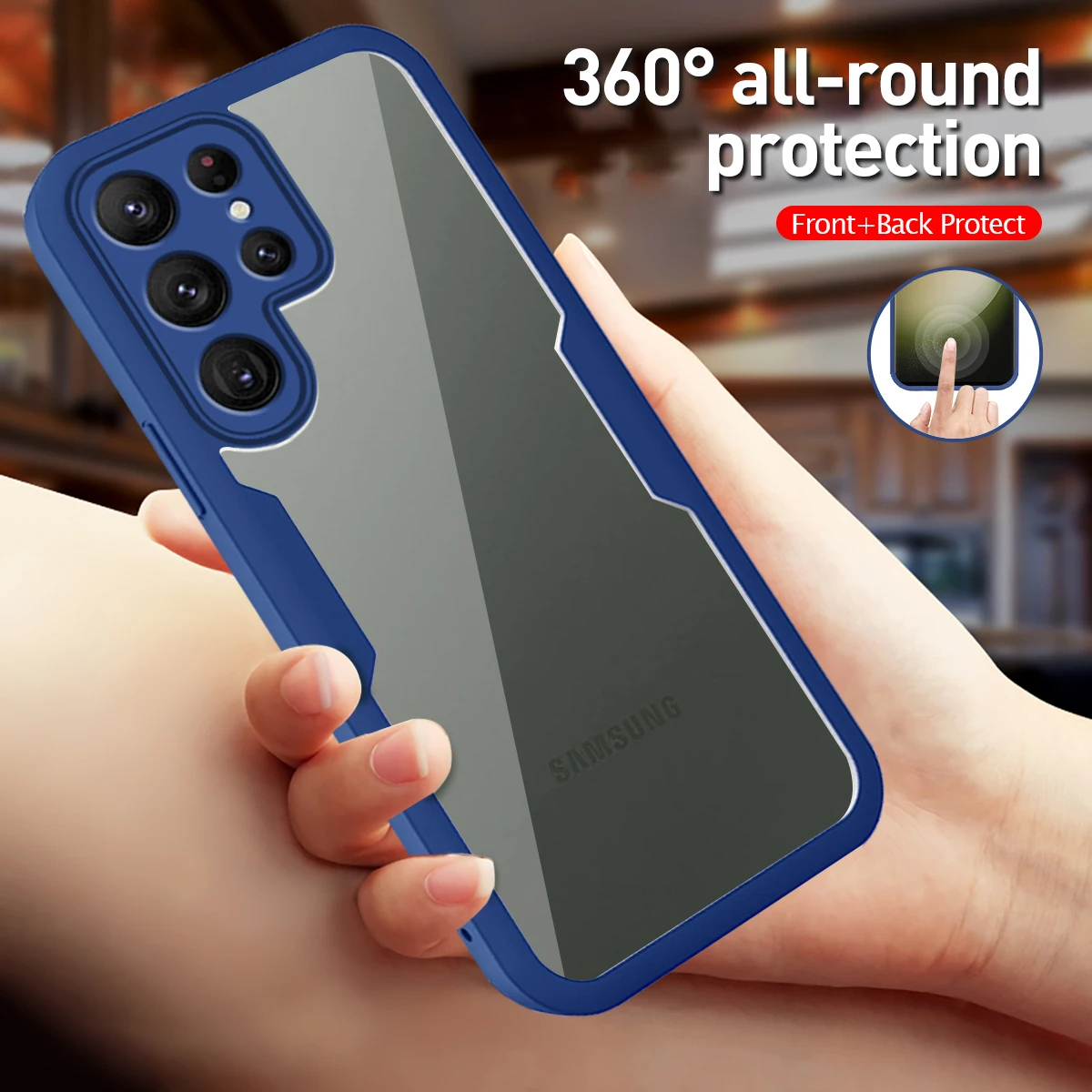 S24Ultra Custodia Protettiva Completa A 360 ° Per Samsung Galaxy S24 Ultra S 24 Plus 24 Ultra 5G Anteriore Pet Posteriore Rigida Antiurto Coque