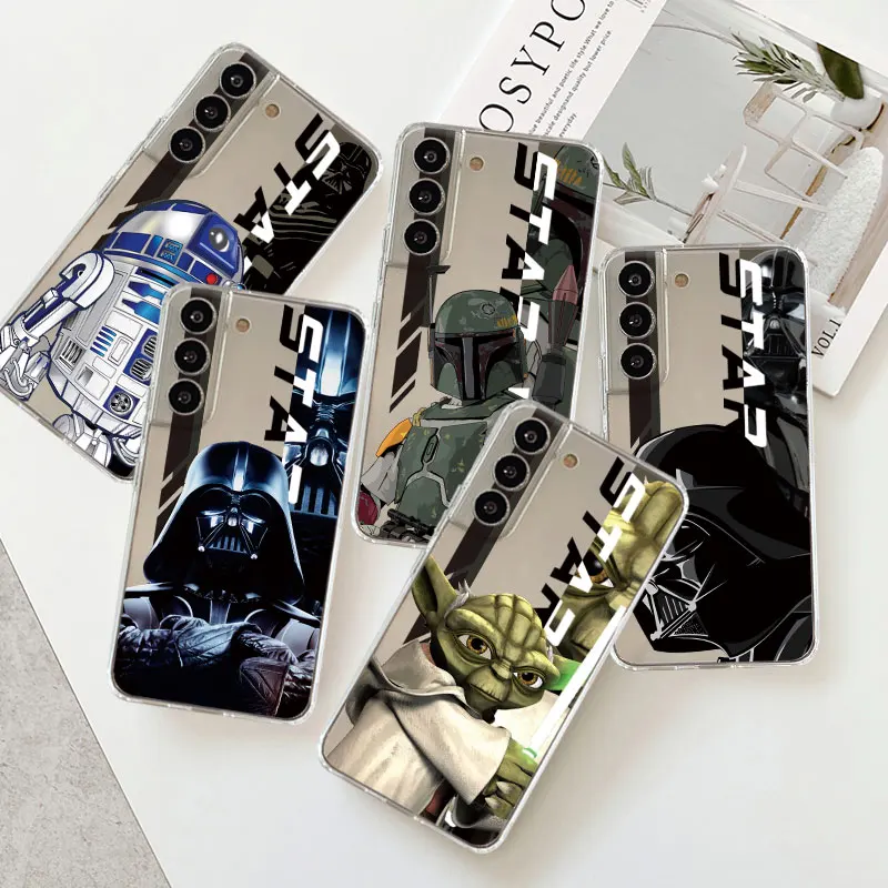 Custodia Per Samsung Galaxy S23 Ultra S22 Plus S21 S20 Fe Note 20 10 S10 Lite S9 Cover Morbida Trasparente Funda Starwars Darth Vader