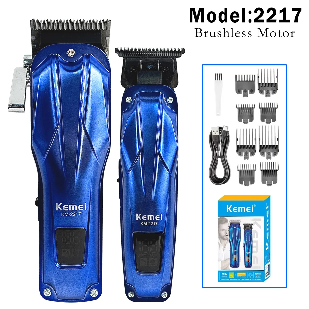 BRDCLIP KM-2217 Hair Clipper Professional Hair Trimmer Brushless Motor Haircut Machine Adjustable Electric Trimmer for Men