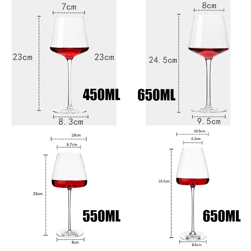 2Pcs Glass Wine Cup Folded Feet Goblets Couples Valentine's Day Gift Red Wine  Glass Ultra-Thin Crystal Burgundy Bordeaux Goblet - AliExpress