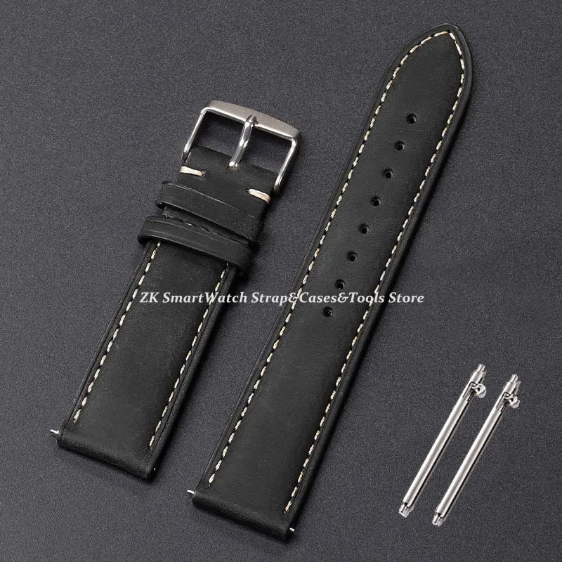 18mm 20mm 22mm Armband Echtes Leder Uhrenarmband Ersatzgürtel Vintage Braunes Armband Schnellverschluss-Armband für Männer Frauen – Detail 8