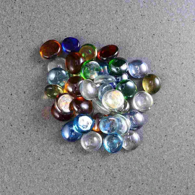 Multiple Color Flat Marbles, Stone Centerpieces, Decorative Beads, Glass  Gems, - AliExpress