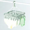 32/16 Clips Folding Clothes Dryer Hanger Children Adults Clothes Dryer Windproof Socks Underwear Drying Rack Organizer Clips 3