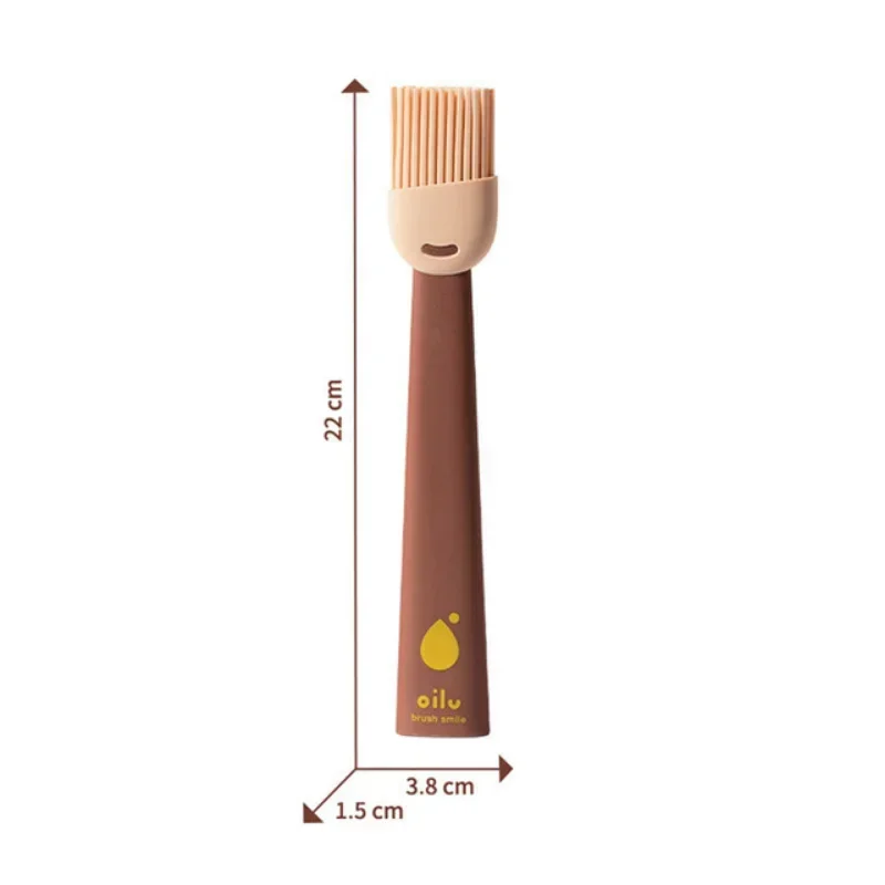 Household Kitchen Brush Barbecue Oil Brush Round Handle Bristle Brushes Flat Pastry Baking Kitchen Cooking Grill