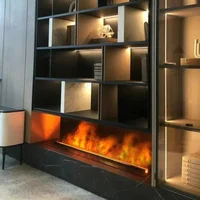 Интеллектуальный 3D-симулятор, стеклянный распыленный камин с перегородкой, умный электрический камин, увлажнитель воздуха, паровой камин с пламенем