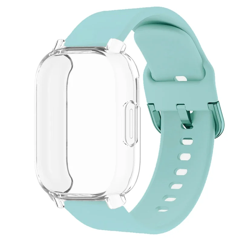 Silicone Strap with Case for Smart Watch, 22mm, Compatible with Watch 5 Active Lite