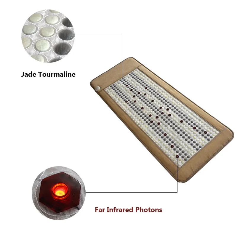 Photon Energy Electrothermal Massage Pad Jade Germanium Tourmaline Tourmaline Far Infrared Negative Ion Jade Heating Pad Home