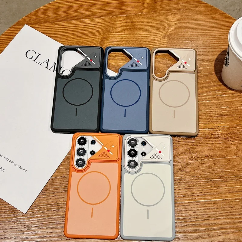Magnetic Shockproof Silicone Case with Camera Protector and Mag-safe Charging