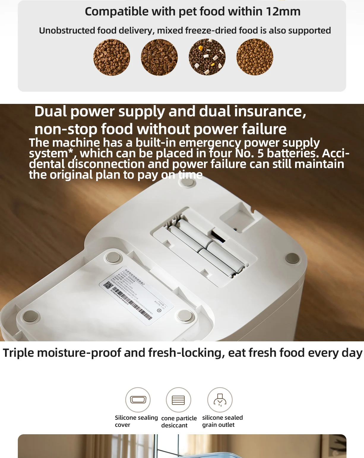 Xiaomi Mijia Smart Pet Feeder 2 HD-Large Screen 5L Works With Mijia APP CN Version (MJWSQ02)