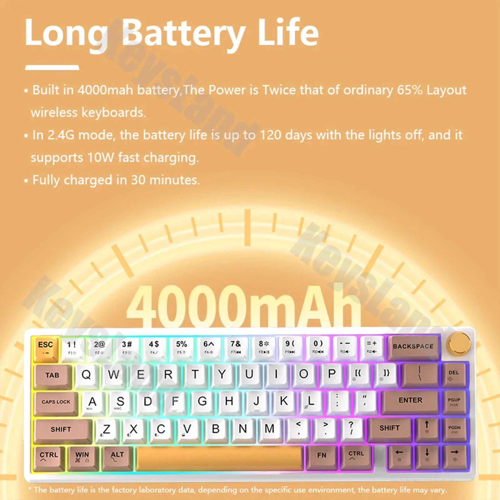 Feker-teclado Mecânico sem Fio Bluetooth 2.4g Rgb Modos Via Hotswap Perfil Cherry Dye Sub Pbt Junta Keycap Ik65 - Imagem 2