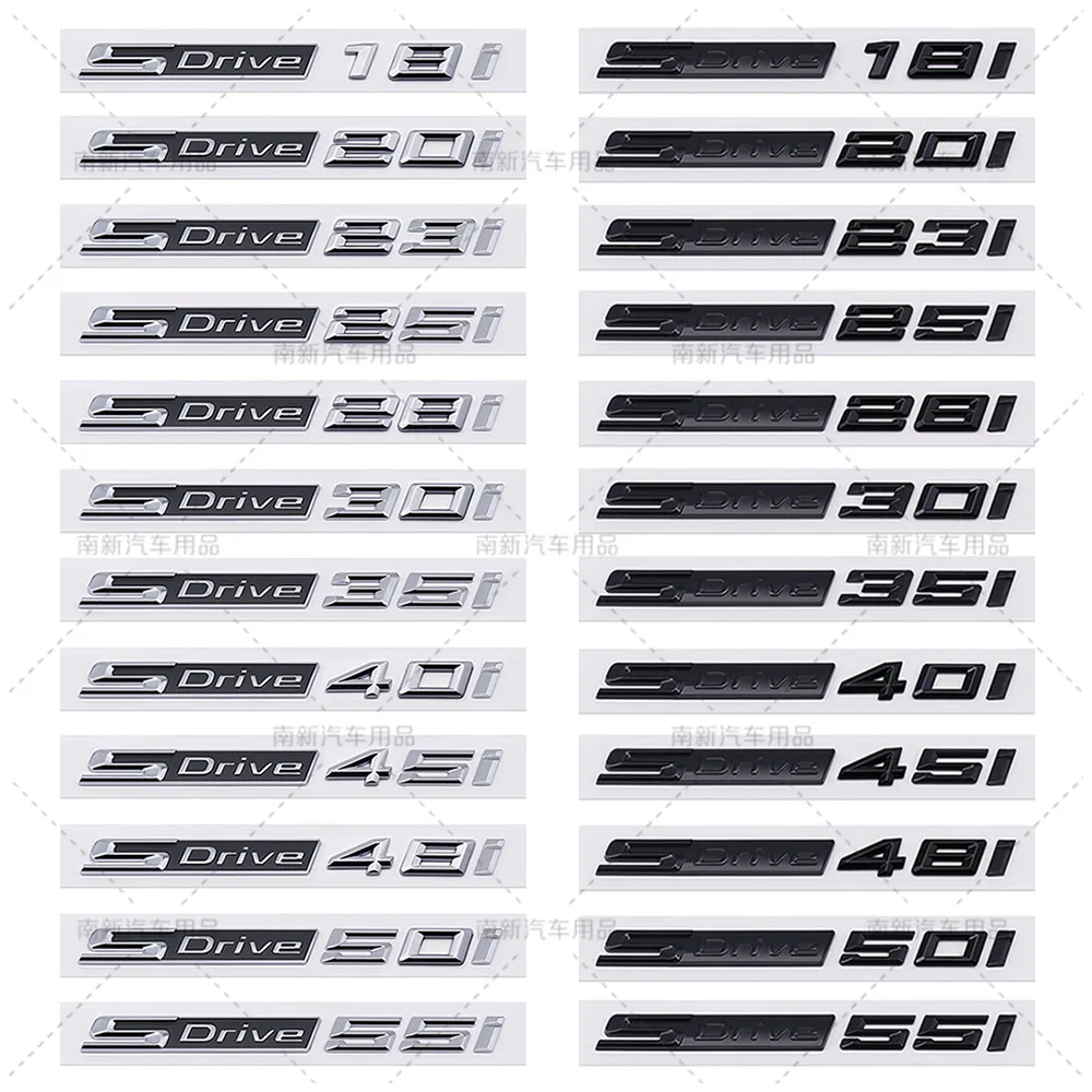 3D SDrive 18i 20i 23i 25i 50i 30i 35i 40i 45i Letter Car Rear Trunk Badge Emblem Decal Sticker For BMW X1 X2 X3 X4 X5 X6 X7