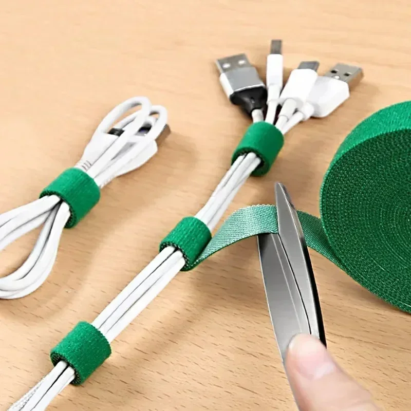 Double sided Strapping Reusable cable ties 12mm wide,Self-adhesive Cable  Tidy