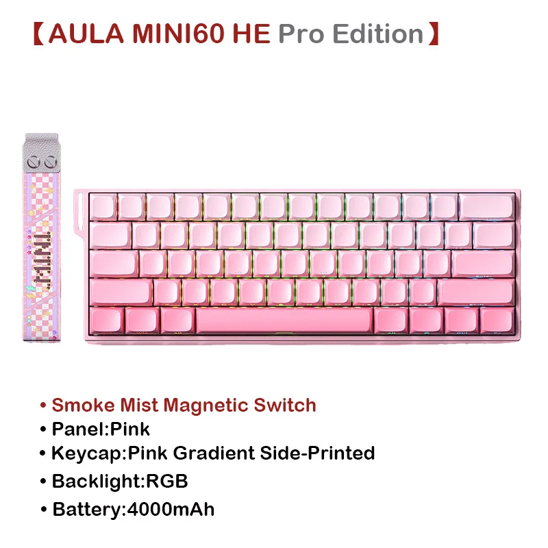 ตัวเลือกสินค้า คีย์บอร์ดเกมมิ่ง Mini60 ทนทาน แม่นยำ 3 โหมดเชื่อมต่อ
