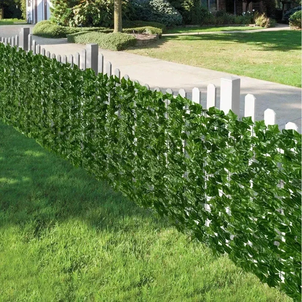 50X100cm Artificial Ivy Hedge Green Leaf Fence Panels Faux Privacy Fence Screen for Home Outdoor Garden Balcony Decoration artificial fence panels