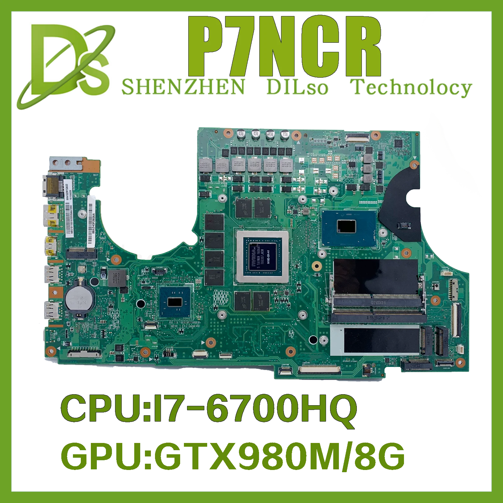 Kefu Per Acer P7Ncr Gx-791 I7-6700Hq Gtx980M-8G Scheda Madre Del Computer Portatile Per 17 Gx-791 G9-791 G9-792 Gx-79 Scheda Madre 100% Di Lavoro