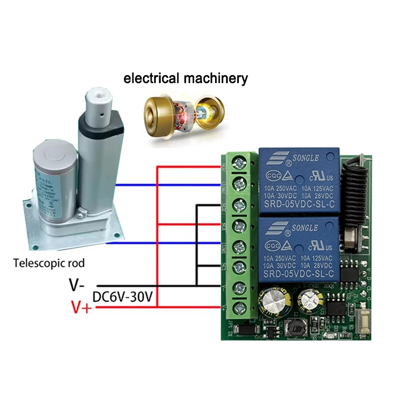 รูปสินค้า โมดูลรีโมทคอนโทรล 433MHz สำหรับควบคุมอุปกรณ์ไฟฟ้า
