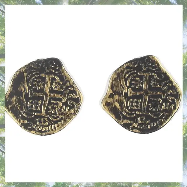 T84C-600 Pcs Plastic Gold Coins Pirate Coins Kids Play Coins For Pirate Party Treasure Chest Games Tokens Toys Cosplay 4