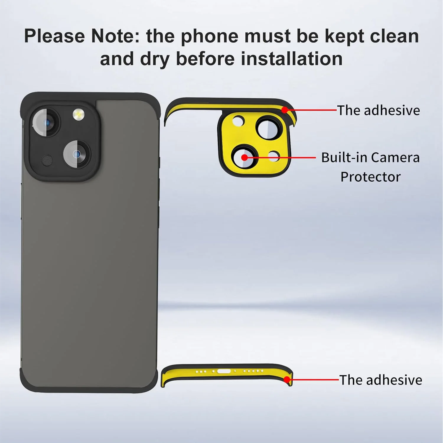 Sleek Frameless Camera Lens Protector Case Cover - Premium Protection Accessory
