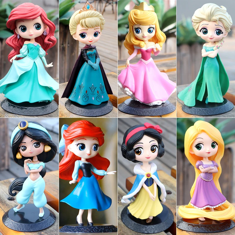 女の子のための8 12cmのディズニーキャラクターの人形 プリンセス 白雪姫 ラプンツェル シンデレラ エルザ アンナ Aliexpress