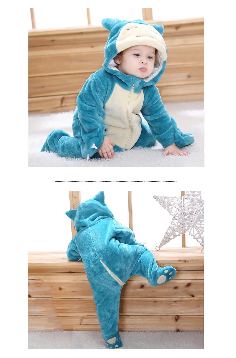 Pokemon Snorlax Pikachu Bebê Kawaii Kigurumi Pijamas Roupas Recém