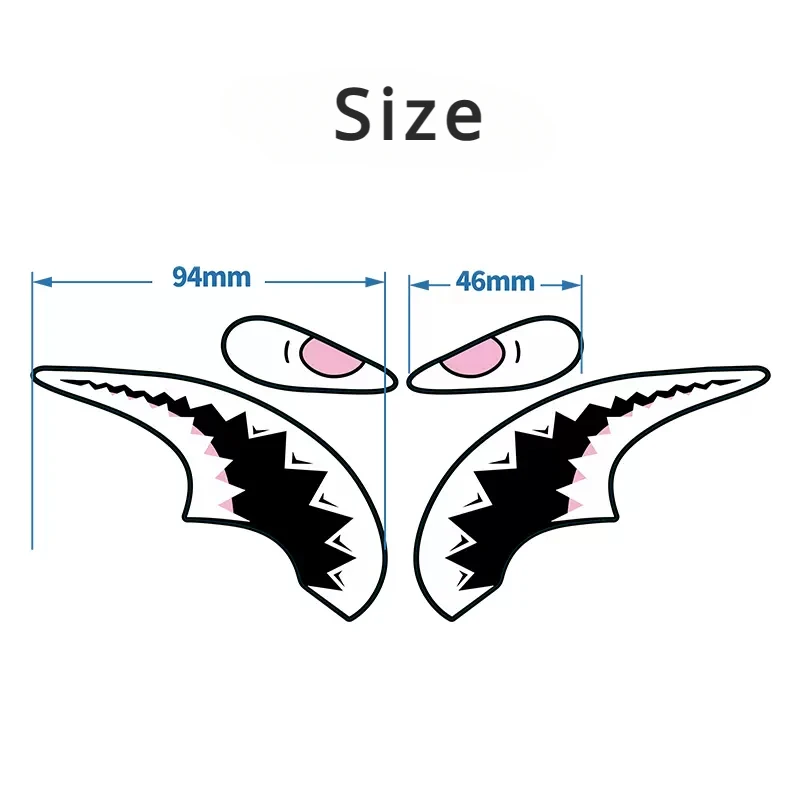 Bike Frame Sticker Shark Head Top Tube Sticker Bicycle Decals Decorative Frame Anti-scratch Bike Stickers Decal 1PC bike stickers