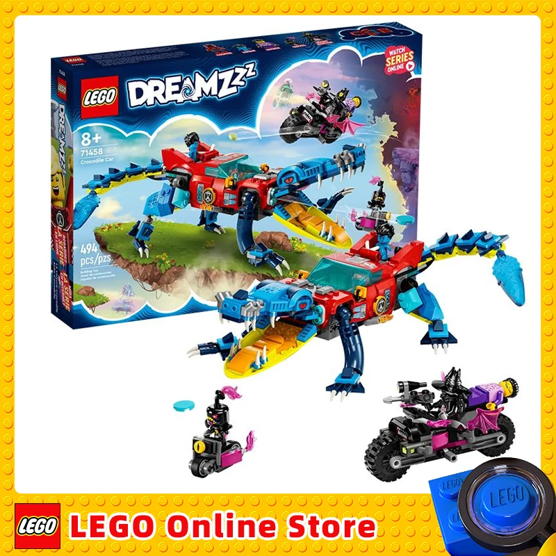LEGO 71458 DREAMZzz Crocodile Car 2-in-1 Set as Monster Truck or 