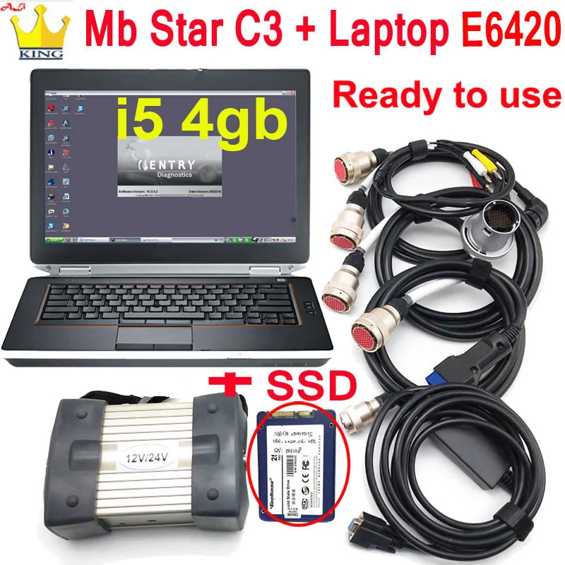 Miglior Strumento Diagnostico Per Auto Mb Star C3 Pro Scanner Sd Multiplexer C3 Con Software Relè Nec Laptop E6420 Per Camion Auto Ben Z