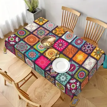 New Rectangular Bohemian Tablecloth Mandala Bohemian Cycle Table Cover Home Decoration Colorful Table Cloths Festival 1