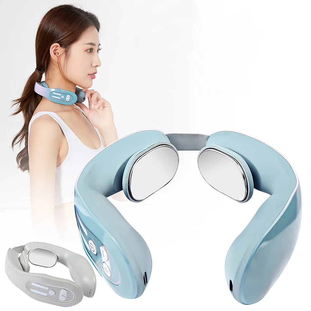 

Electric Neck Massager Pulse Back 12 Gears Power Control Far Infrared Heating Pain Relief Tool Health Care Relaxation Machine