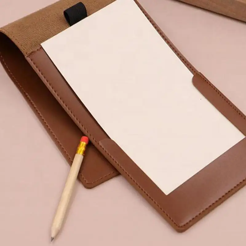 Golf Yardage Book Holder PU Leather Golf Scorecard Holder Golf Score Book Golf Pencil Journal & Log Book Golf Club Bag 3