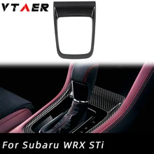  For Subaru WRX / WRX STI 2014-2019 Interior Accessories ABS Carbon Fiber Gear Shift  AUTO Trim Decoration Multimedia Knob Frame 