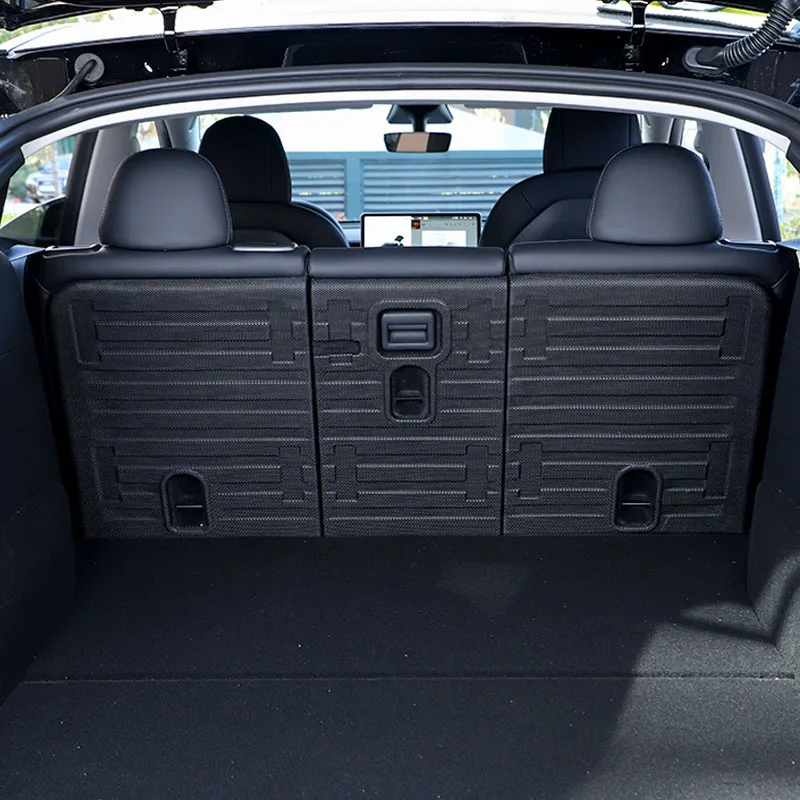 For Tesla 2020- 2025 Model Y Juniper Launch Second Row Seat Back Cover Backrest Mat Trunk Seat Protector With Velcro Accessories - 34 - View #7
