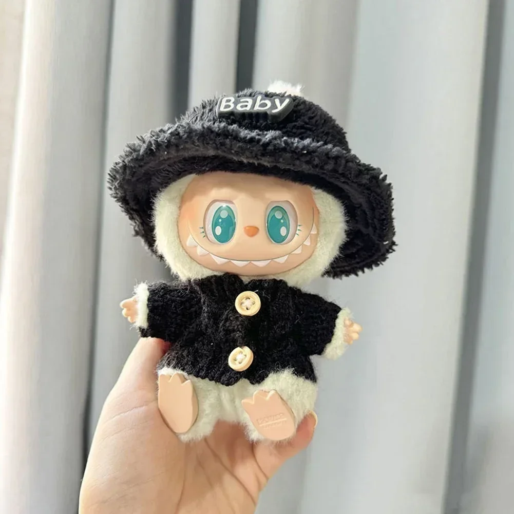For Labubu clothes Accessories Black and white sweater set Can be paired with hats and glasses Can enhance labubu's temperament 1